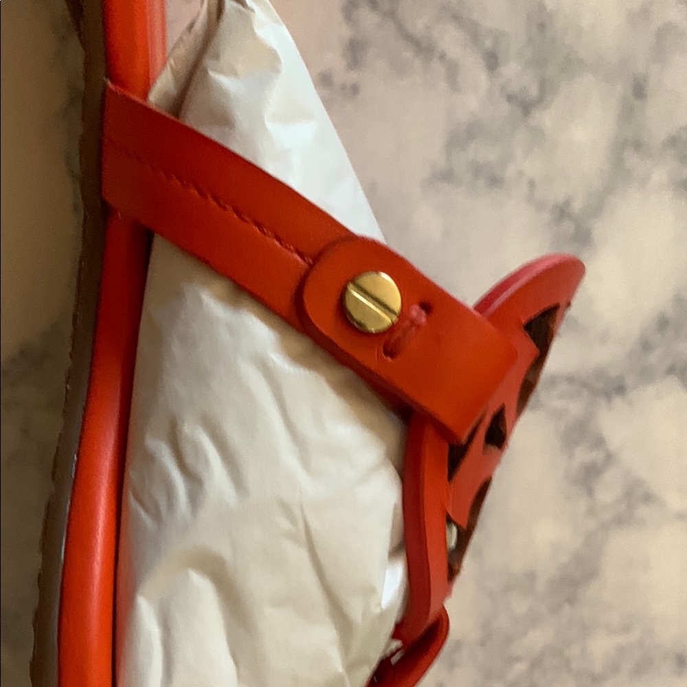 NIB!  Tory Burch Miller Logo Sandals in Poppy Red - Picture 6 of 6